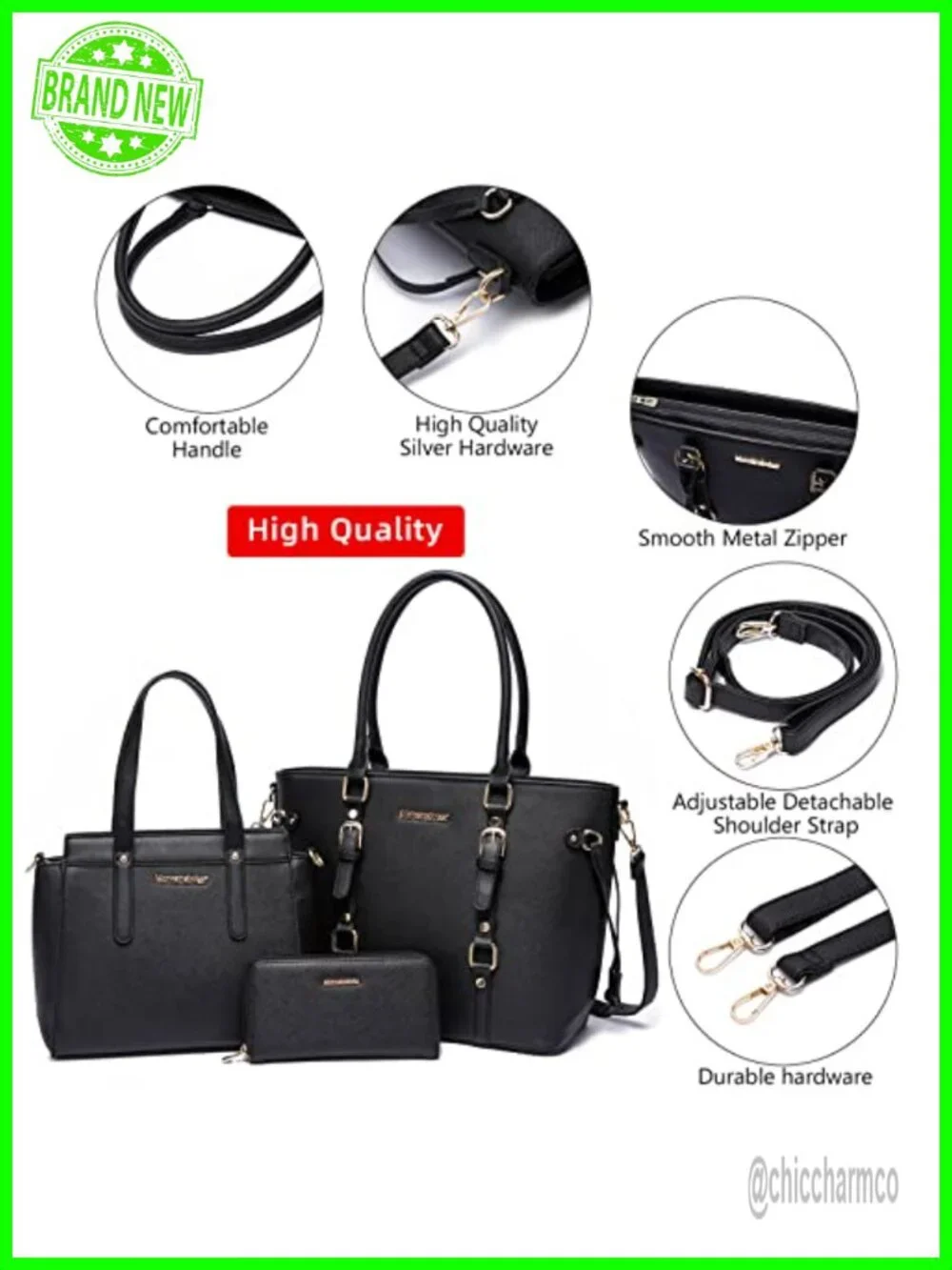 Montana West 3PCS Purses for Women Tote Bag and Wallet Set Shoulder Satchel